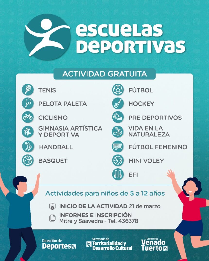 Comenzaron las Escuelas Deportivas gratuitas del Gobierno Municipal