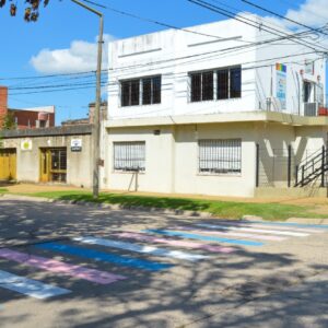 Pintaron senda peatonal por los derechos del colectivo LGBTI