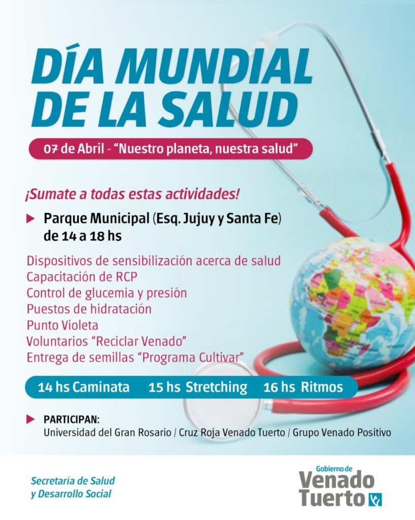 Jornada con múltiples actividades en el Parque Municipal por el Día Mundial de la Salud