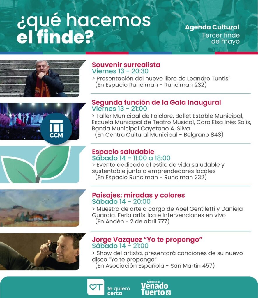 Tres días de múltiples actividades para disfrutar otro fin de semana en la ciudad