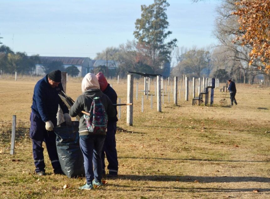 El esfuerzo de los trabajadores para mantener ordenados los espacios de todos