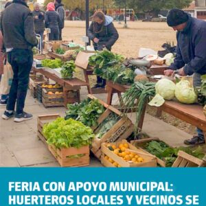 Feria con apoyo municipal: huerteros locales y vecinos se encontraron en plaza Italia