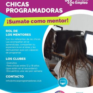 Oportunidad: pueden sumarse como guías de informática al Club de Chicas Programadoras