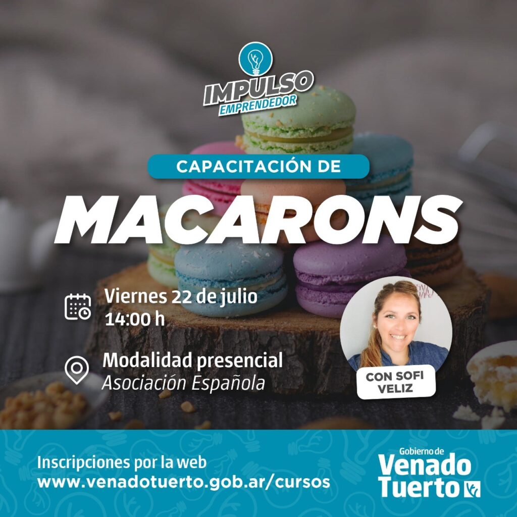 “Impulso Emprendedor” ofrece capacitación para aprender a preparar deliciosos macarons