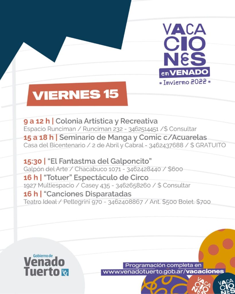 Viernes de vacaciones para disfrutar a pleno en familia