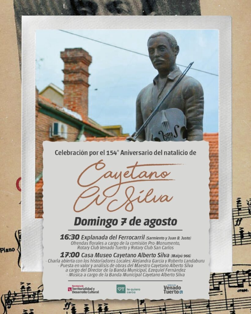 El Municipio invita a celebrar el 154° aniversario del natalicio de Cayetano Alberto Silva