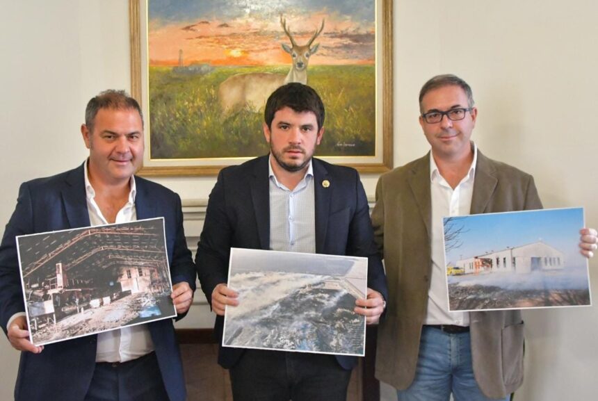 A 48 horas del incendio: El intendente Chiarella y Leandro Iraola anunciaron la reconstrucción y ampliación de la planta de tratamiento de residuos