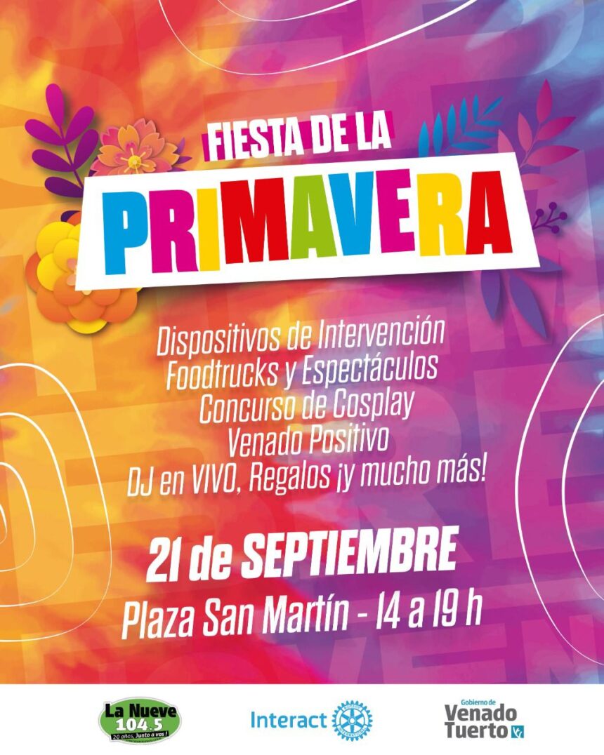 Miércoles: la ciudad recibe la Primavera con fiesta, sorteos y espectáculos en plaza San Martín