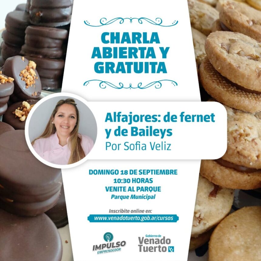 Sofía Veliz enseñará a hacer alfajores en el “Venite al Parque” del próximo domingo 18 Sofía Veliz enseñará a hacer alfajores en el “Venite al Parque” del próximo domingo 18