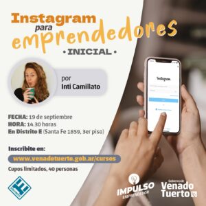 Instagram para emprendedores a cargo de Inti Camillato