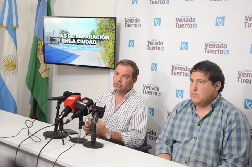 El Gobierno Municipal activó la licitación pública para realizar obra de reparación de las avenidas Santa Fe y Eva Perón