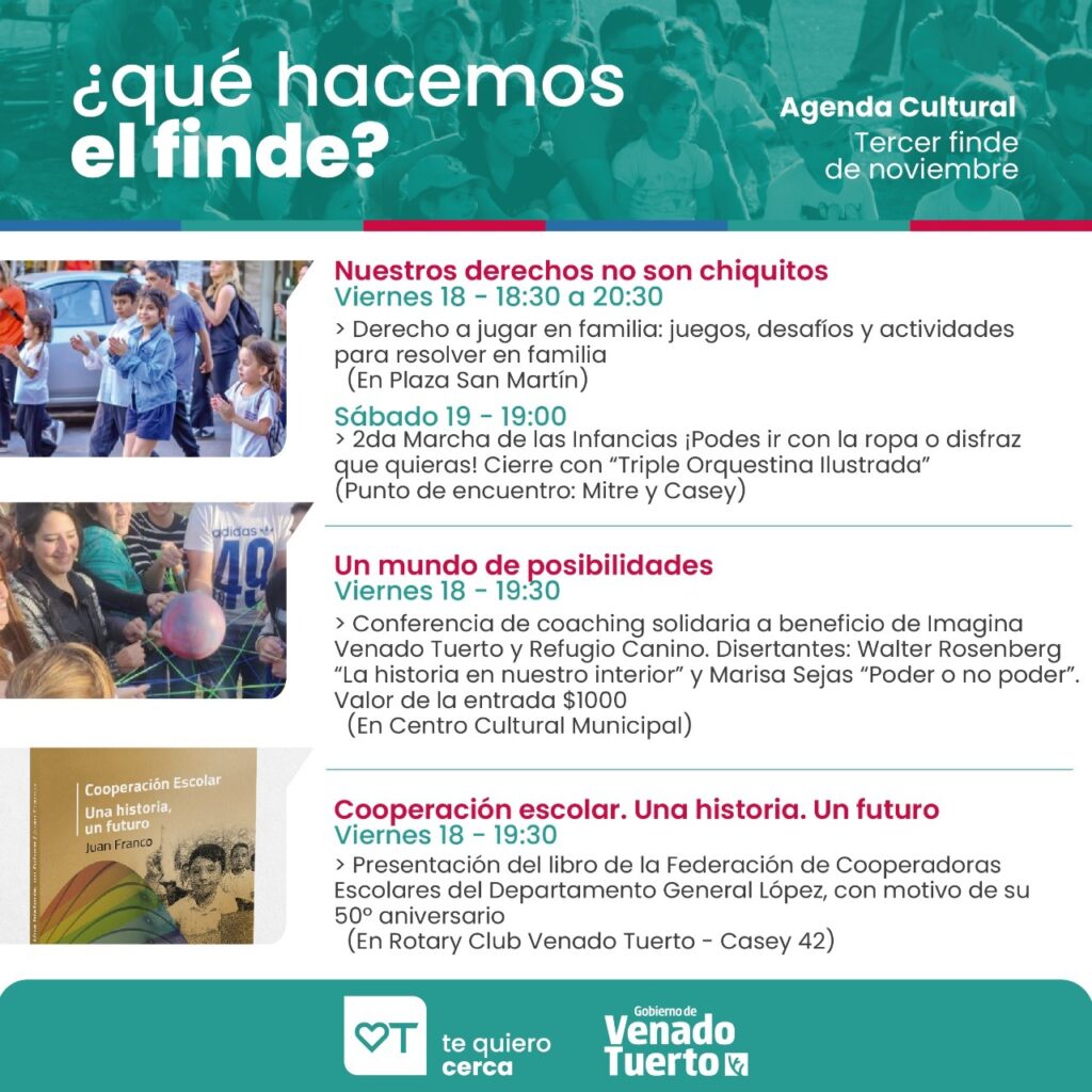 Otro fin de semana a pleno para disfrutar de gran cantidad de actividades en Venado
