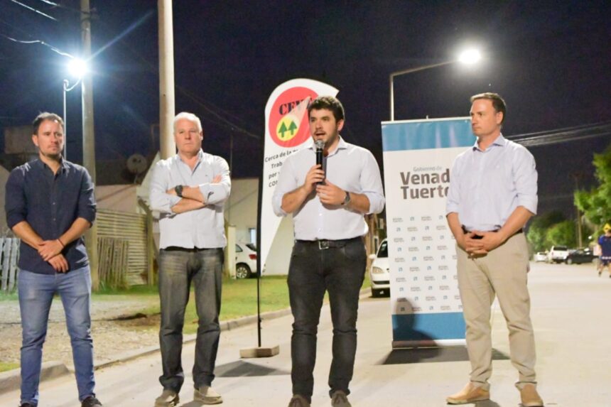 Una ciudad encendida: el Gobierno Municipal y la Cooperativa Eléctrica inauguraron la nueva iluminación led de calle Chaco