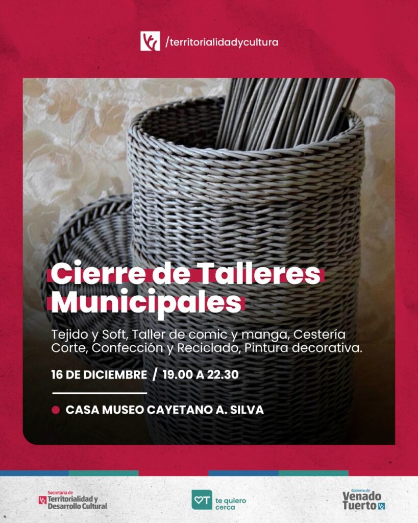 Se vienen el cierre anual de los Talleres Municipales en la Casa Museo Cayetano Silva y ExpoModa en plaza Italia