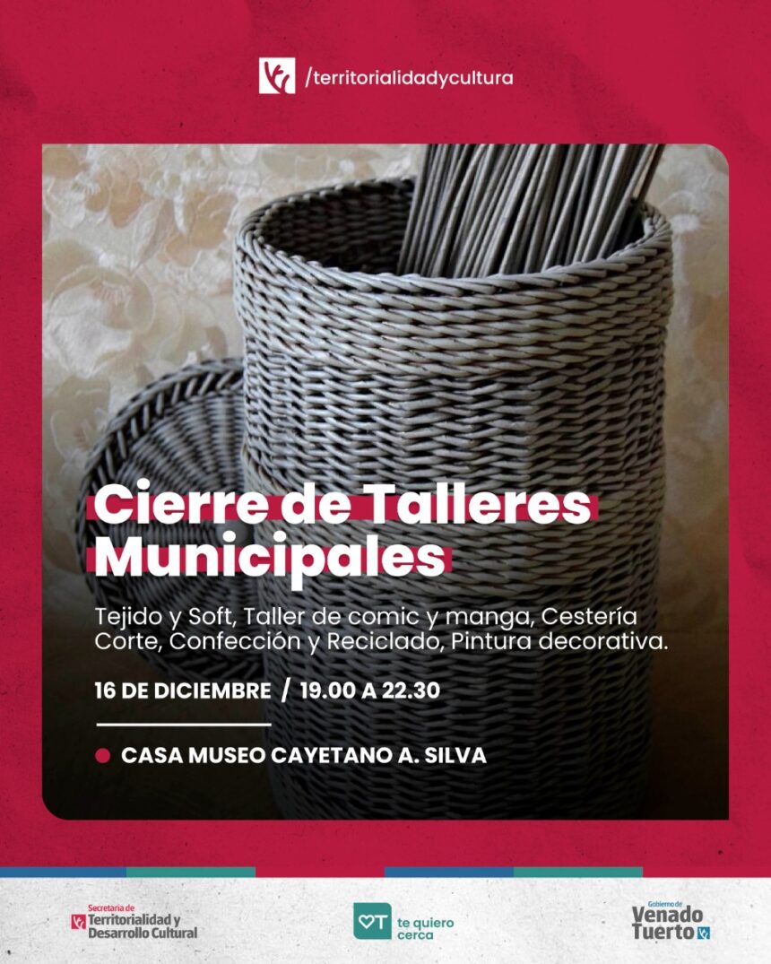 Se vienen el cierre anual de los Talleres Municipales en la Casa Museo Cayetano Silva y ExpoModa en plaza Italia
