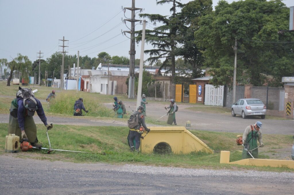 El Gobierno Municipal avanza con desmalezado sobre banquinas de las rutas 8 y 33
