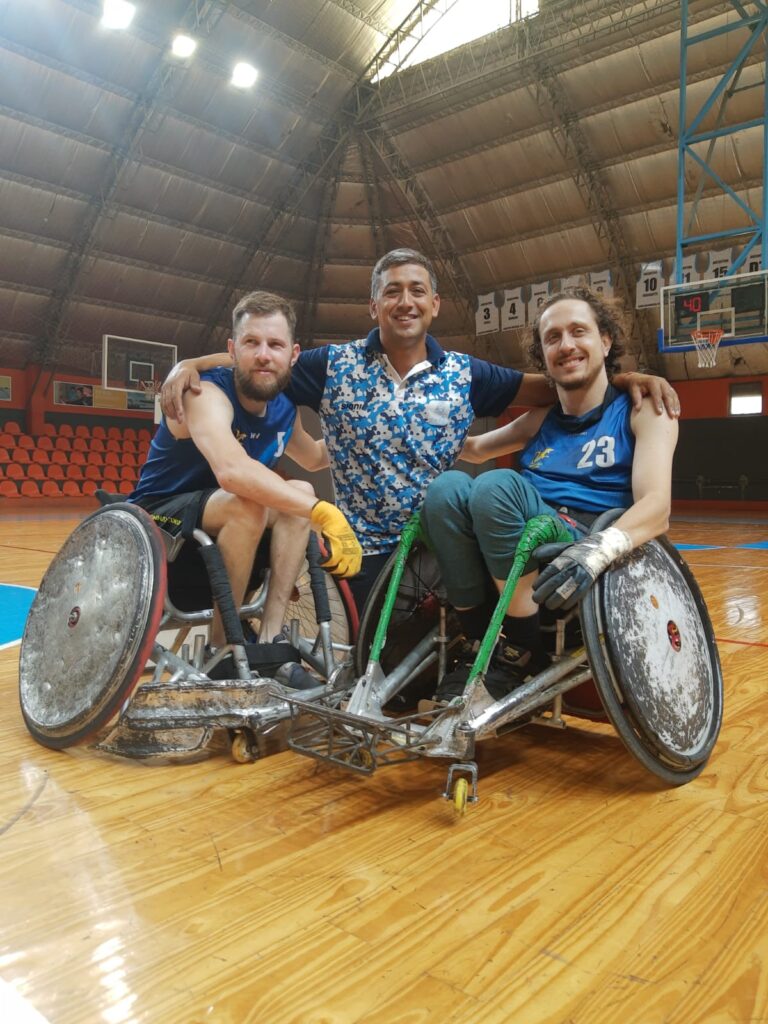 Los venadenses Bandini, Bonacorsi y Lucero, en el Seleccionado argentino de Rugby sobre Silla de Ruedas