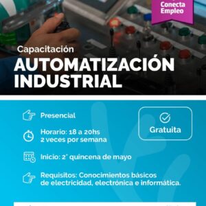 “Conecta Empleo” inscribe para el curso de capacitación en Automatización Industrial