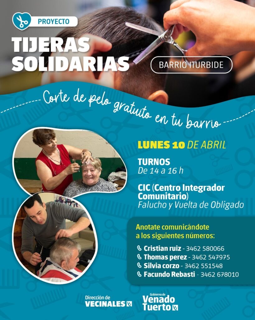 Jornada del programa “Tijeras Solidarias” en el CIC de barrio Iturbide