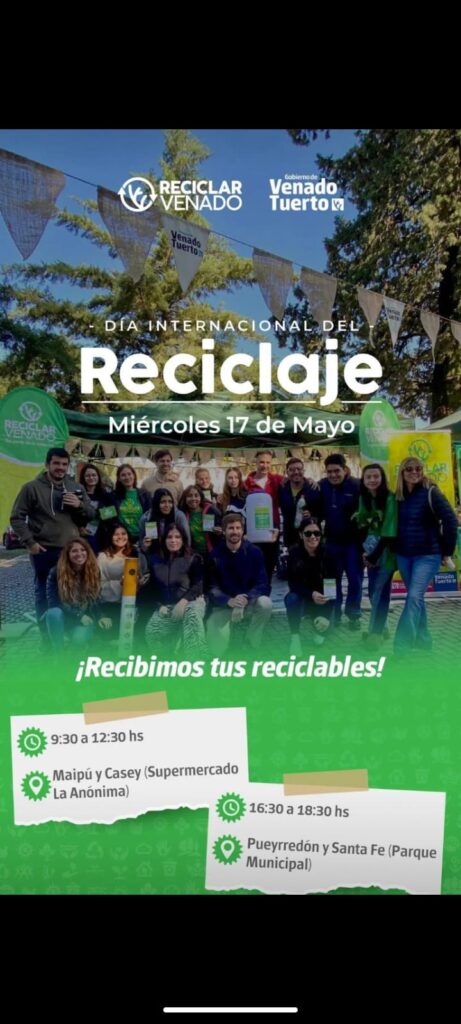En el Día Mundial del Reciclaje, el Gobierno municipal se acerca más a los vecinos con Reciclar Venado