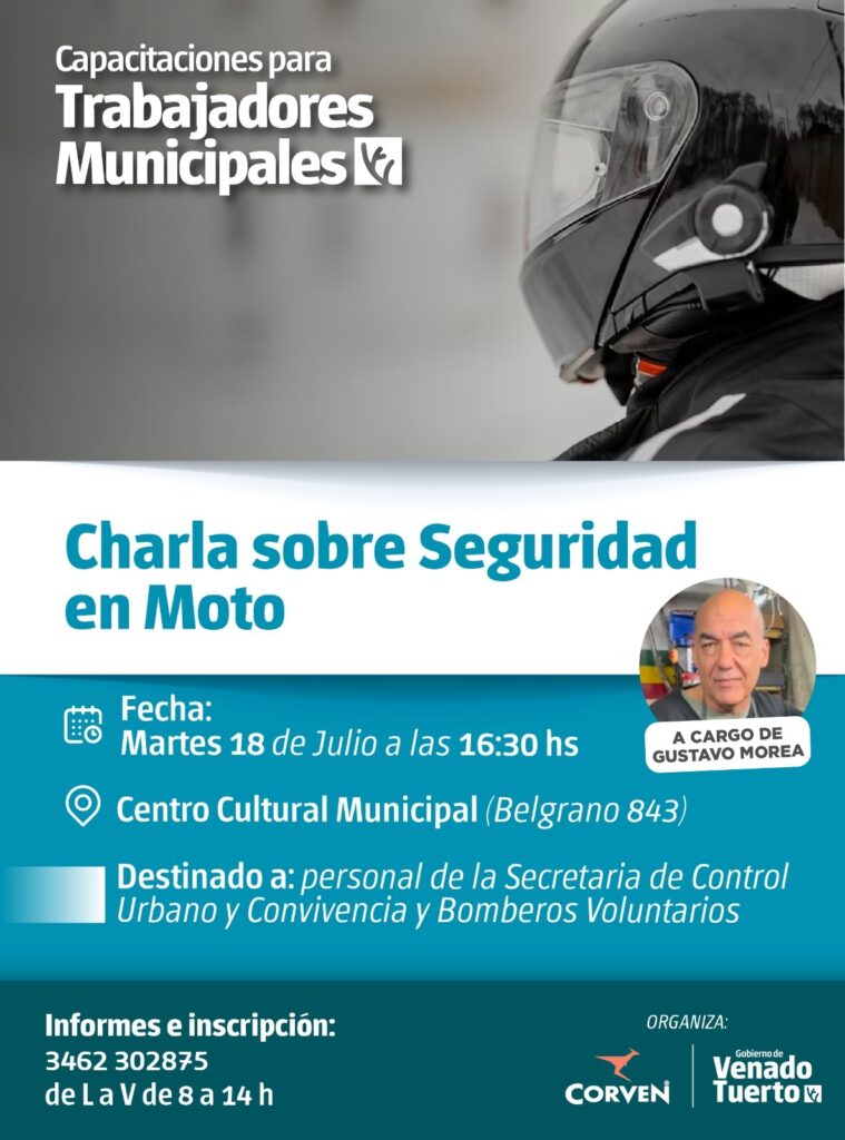 El especialista Gustavo Morea dictará capacitaciones sobre Seguridad en Motos y Manejo Defensivo