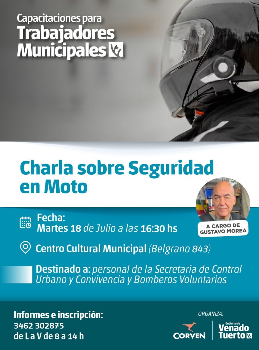 El especialista Gustavo Morea dictará capacitaciones sobre Seguridad en Motos y Manejo Defensivo