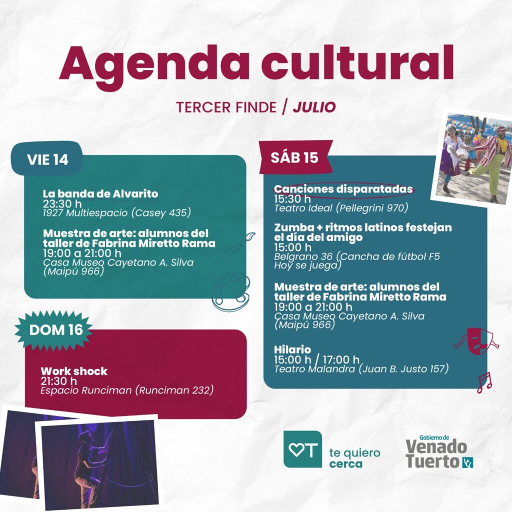 Agenda cultural reducida por el fin de semana electoral