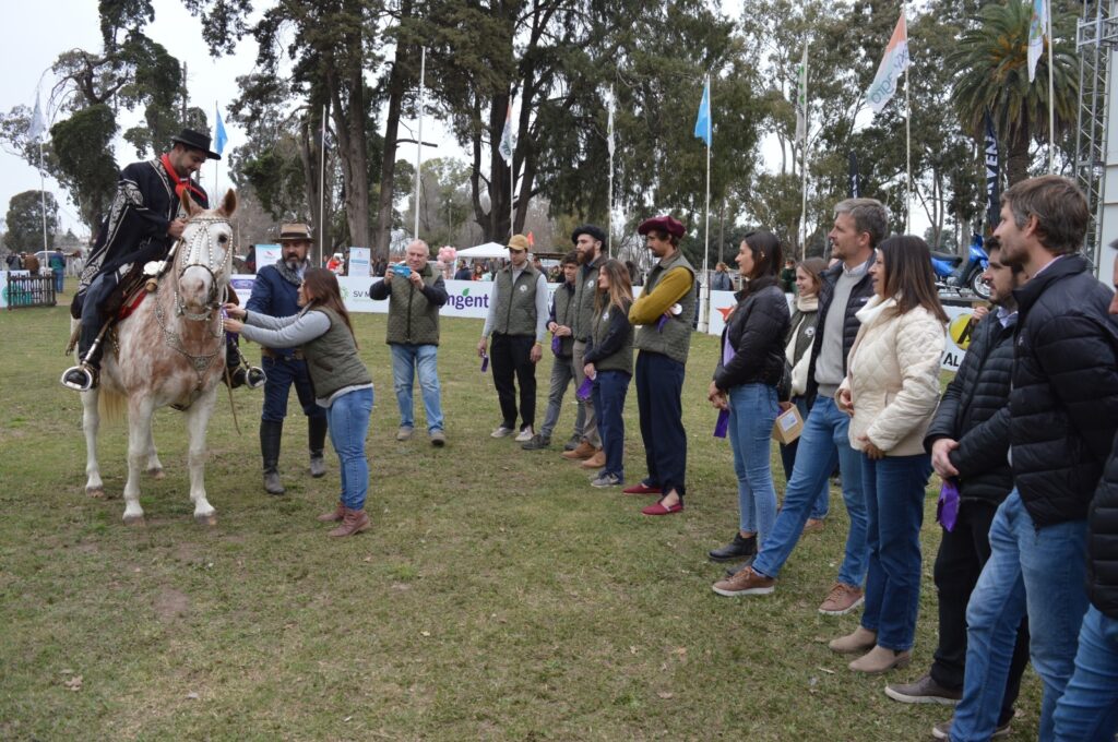 Exhibición de emprendados y carruajes en la pista central