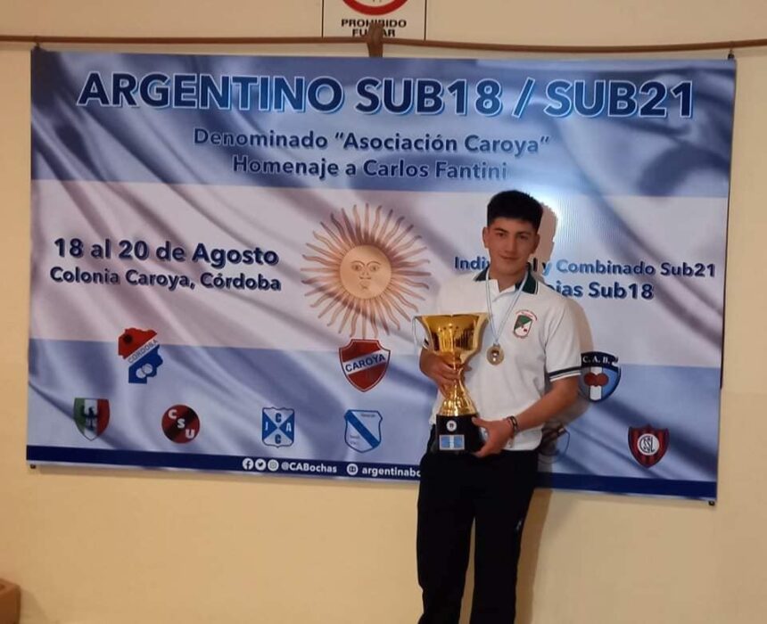 Reconocimiento al bochófilo Pablo Lazarte, flamante Campeón Argentino