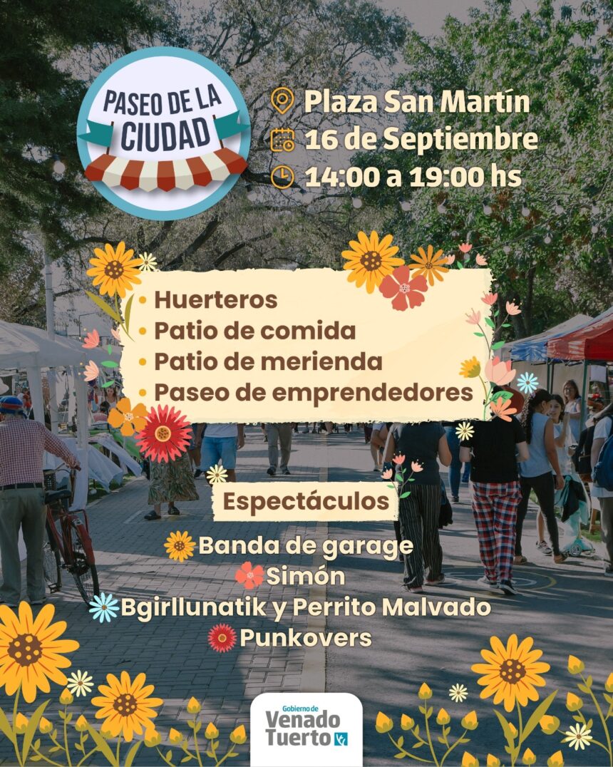 El Paseo de la Ciudad recibe la primavera con emprendedores y espectáculos en plaza San Martín