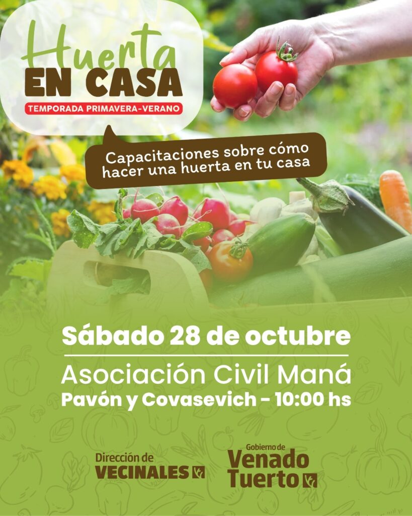 El programa “Huerta en Casa” se traslada a la Asociación Civil Maná