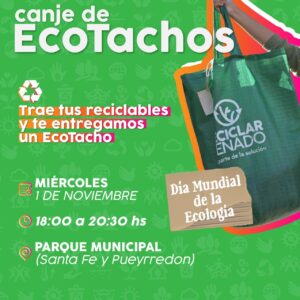 Canje de ecotachos para celebrar el Día Mundial de la Ecología