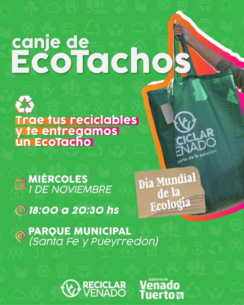Canje de ecotachos para celebrar el Día Mundial de la Ecología