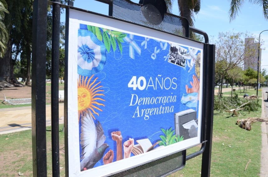 Una intervención para poner en valor los 40 años de Democracia Argentina