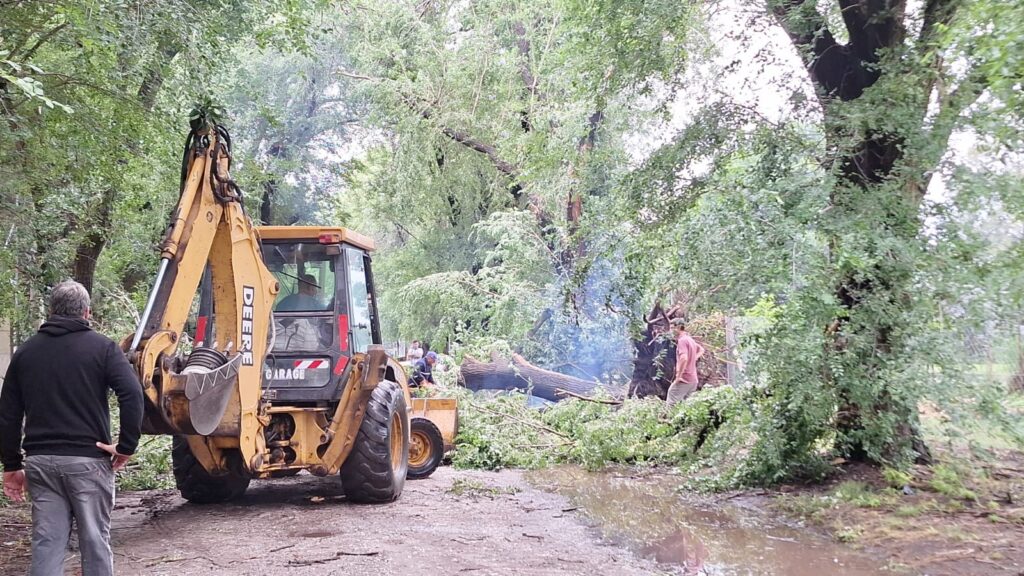 Trabajos de despeje y limpieza en zonas puntuales tras el fuerte temporal