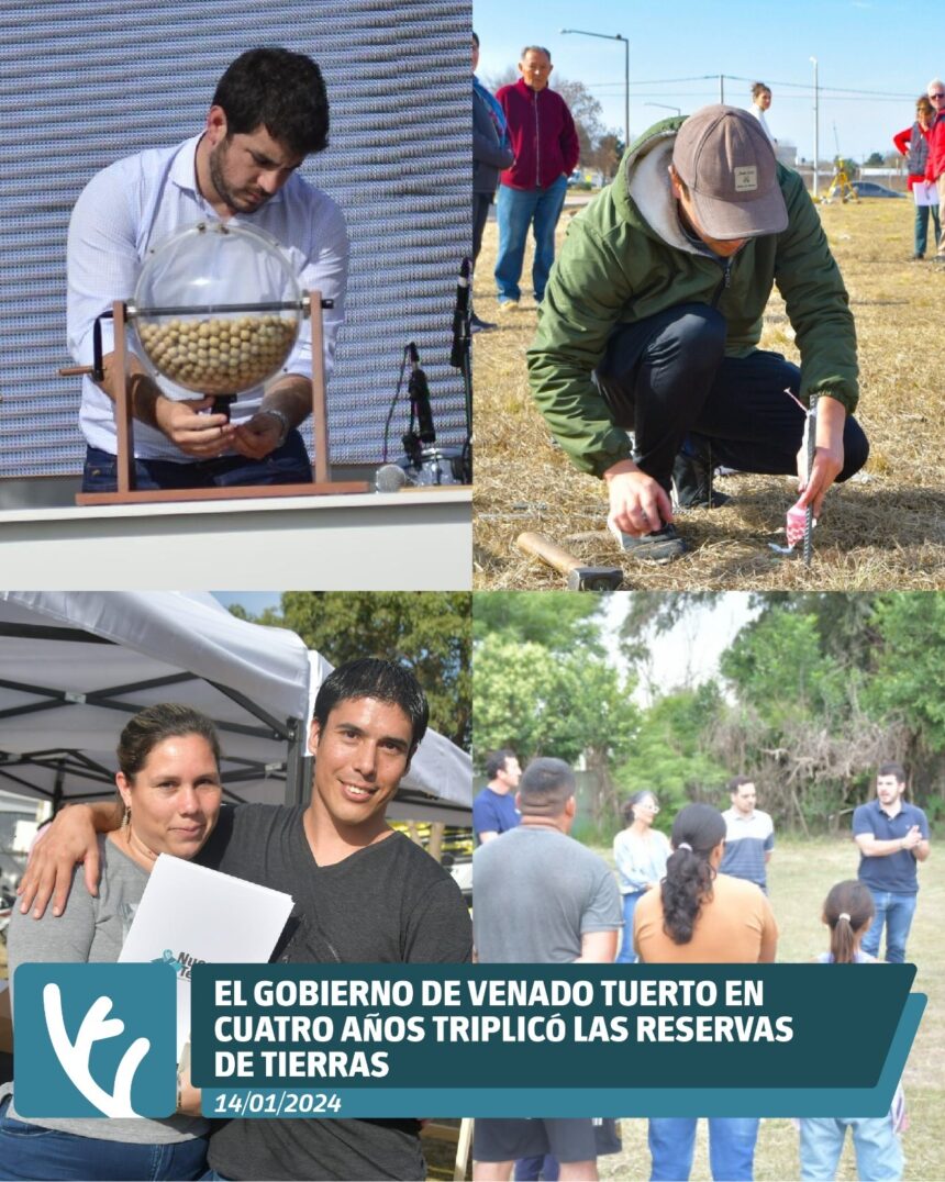 El Gobierno de Venado Tuerto en cuatro años triplicó las reservas de tierras municipales El Gobierno de Venado Tuerto en cuatro años triplicó las reservas de tierras municipales