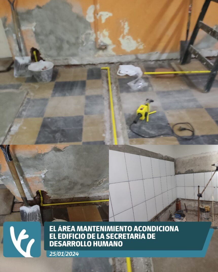 El Área Mantenimiento acondiciona el edificio de la Secretaría de Desarrollo Humano