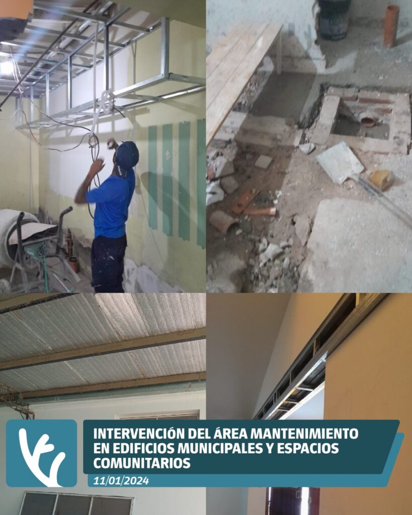 Intervención del área mantenimiento en edificios municipales y espacios comunitarios