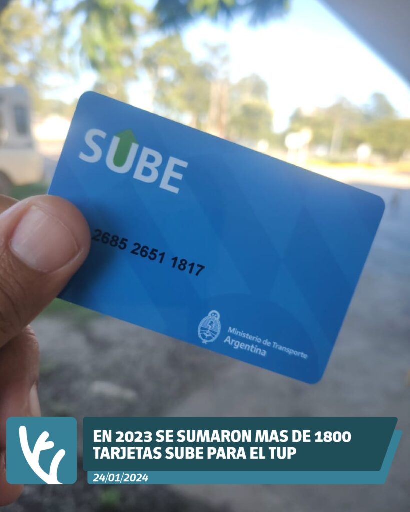 En 2023 se sumaron más de 1800 Tarjetas Sube para el Transporte Urbano de Pasajeros