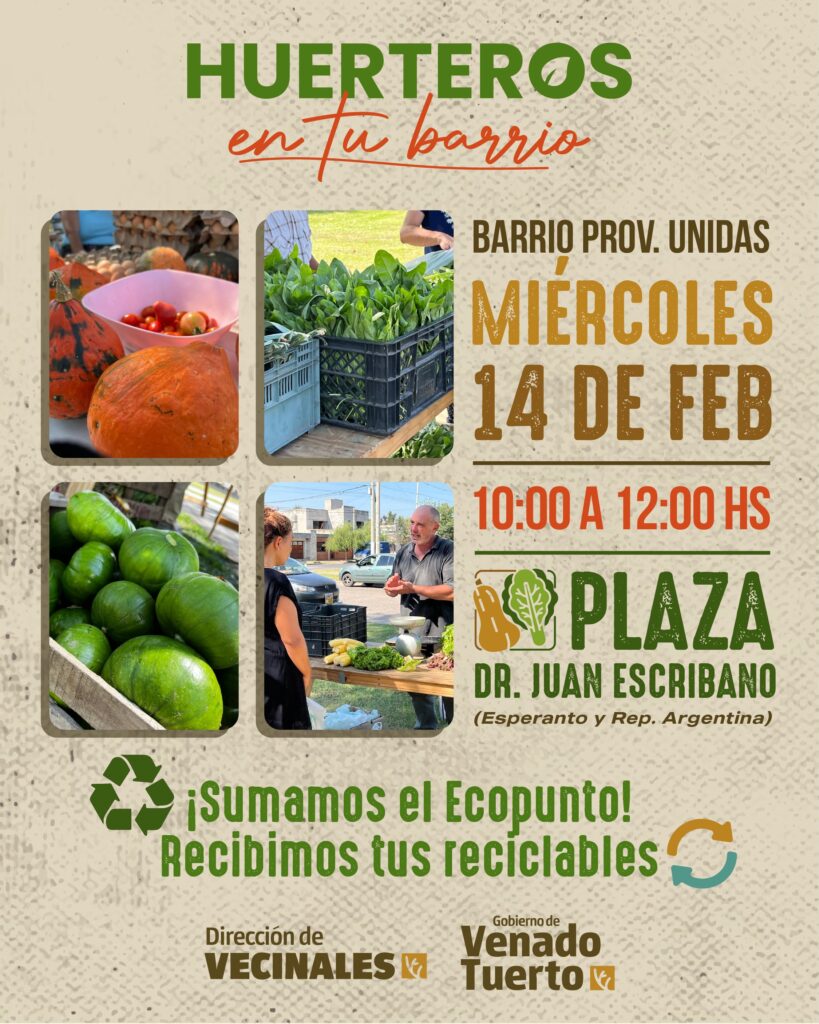 Este miércoles “Huerteros en tu Barrio” se traslada a la plaza Juan Escribano y suma las “ecomonedas”