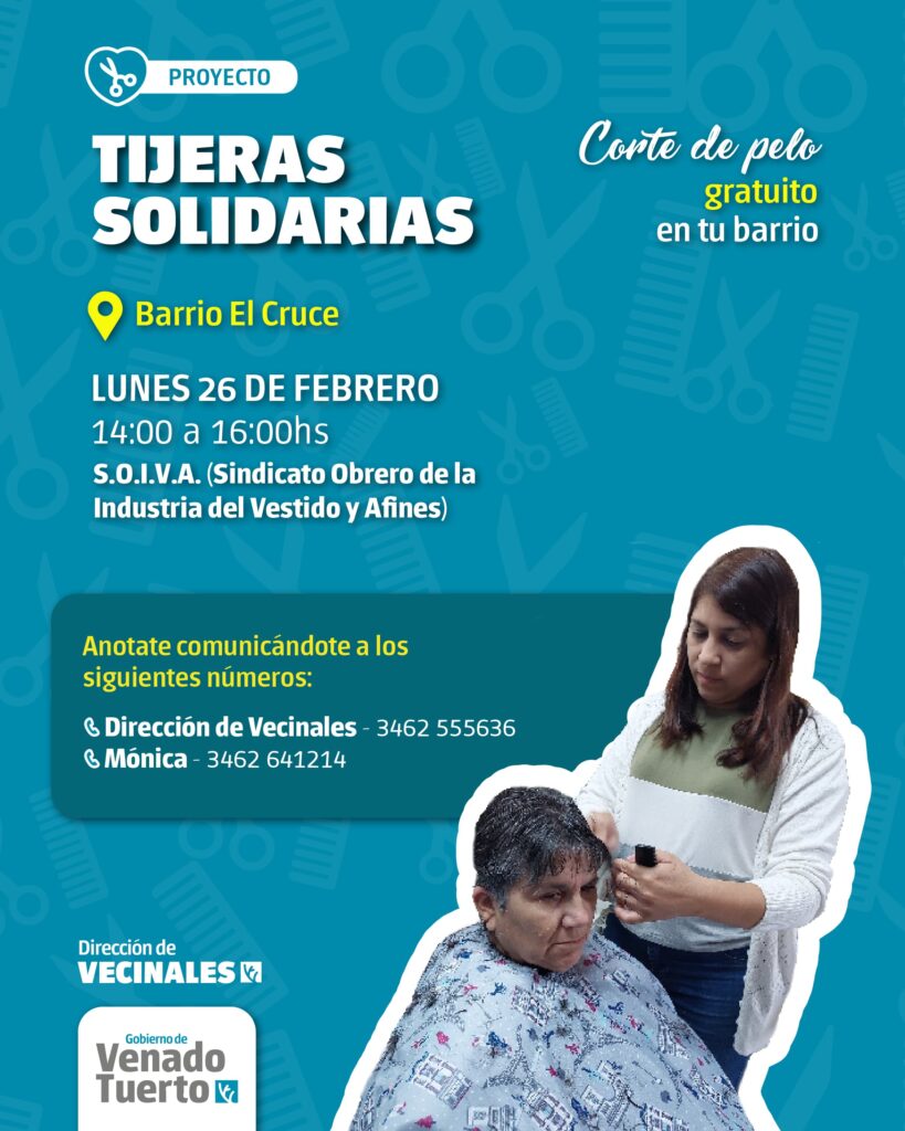 El programa “Tijeras Solidarias” estará en El Cruce