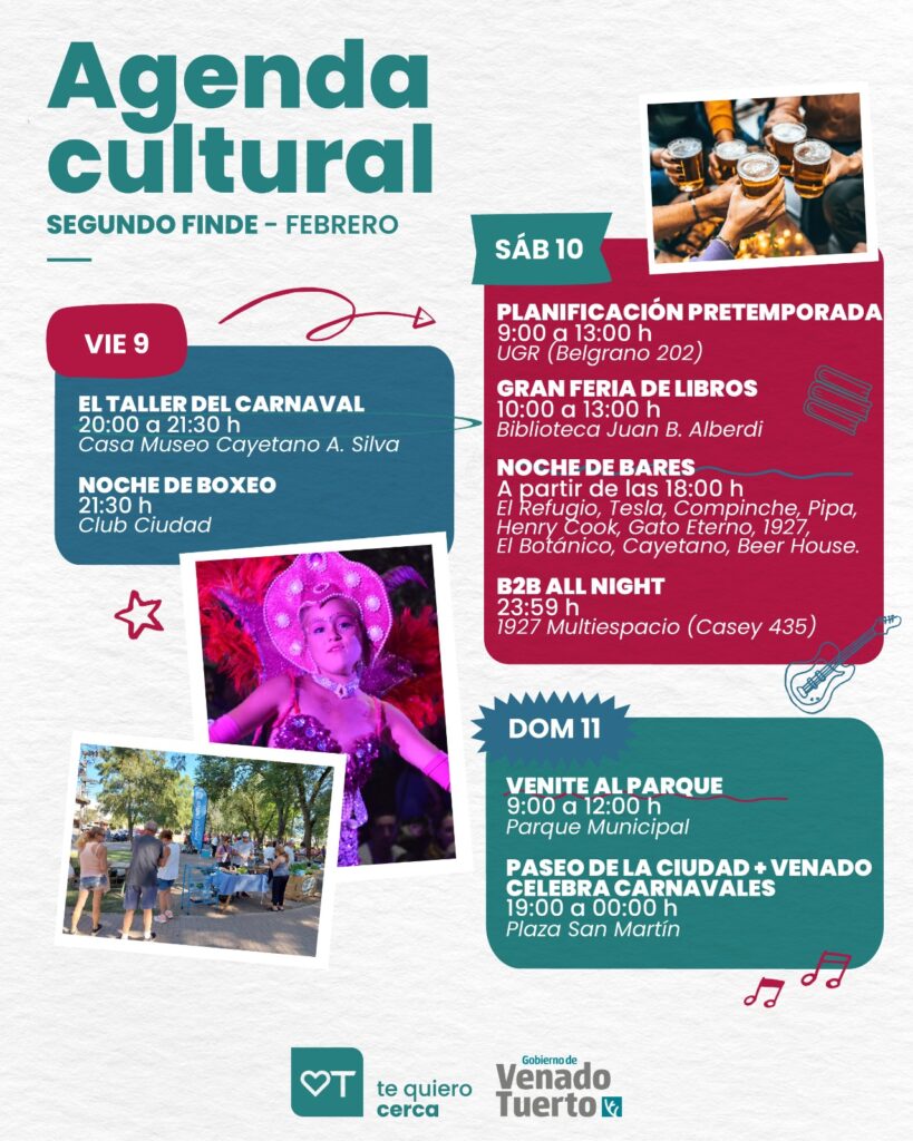 Carnaval viene con una agenda cultural cargada de propuestas