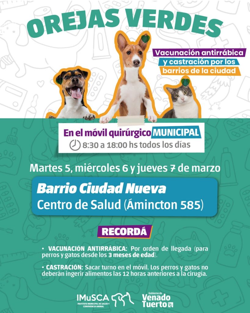 Se viene una triple jornada del programa “Orejas Verdes” en el Ciudad Nueva