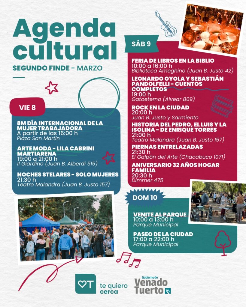 Agenda cultural del segundo finde de marzo, con muchas actividades por el 8M