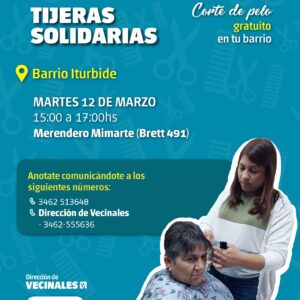 Nueva presentación del “Tijeras Solidarias” en barrio Iturbide