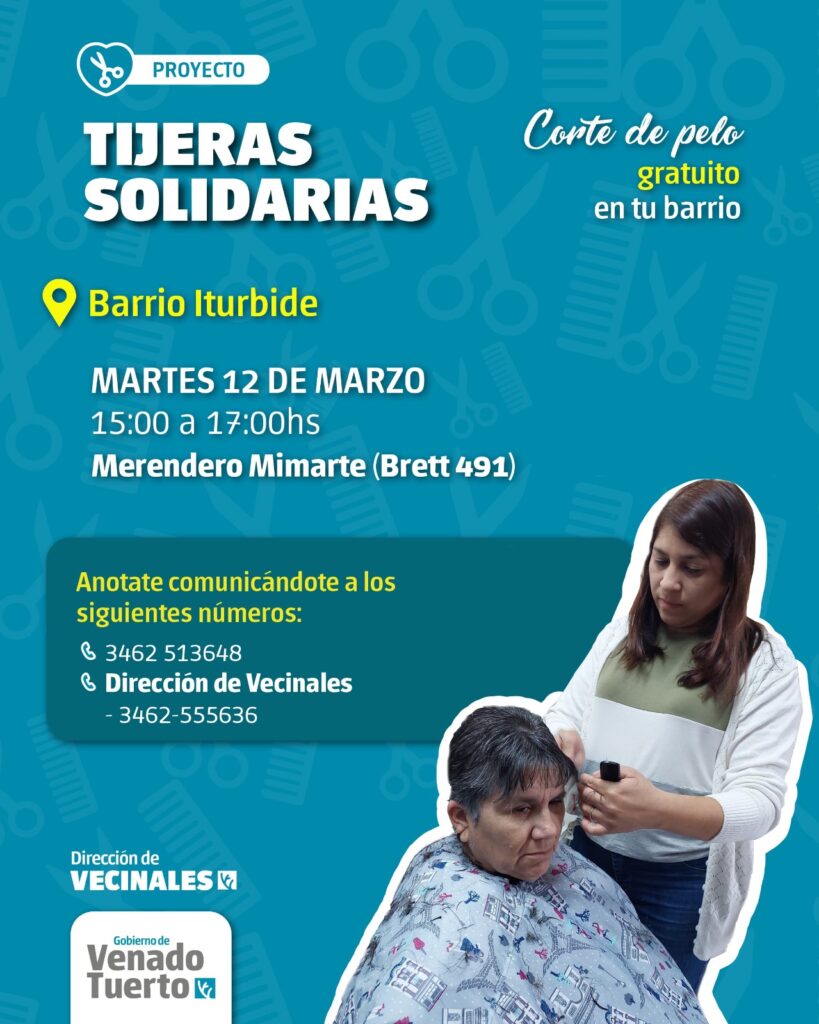 Nueva presentación del “Tijeras Solidarias” en barrio Iturbide
