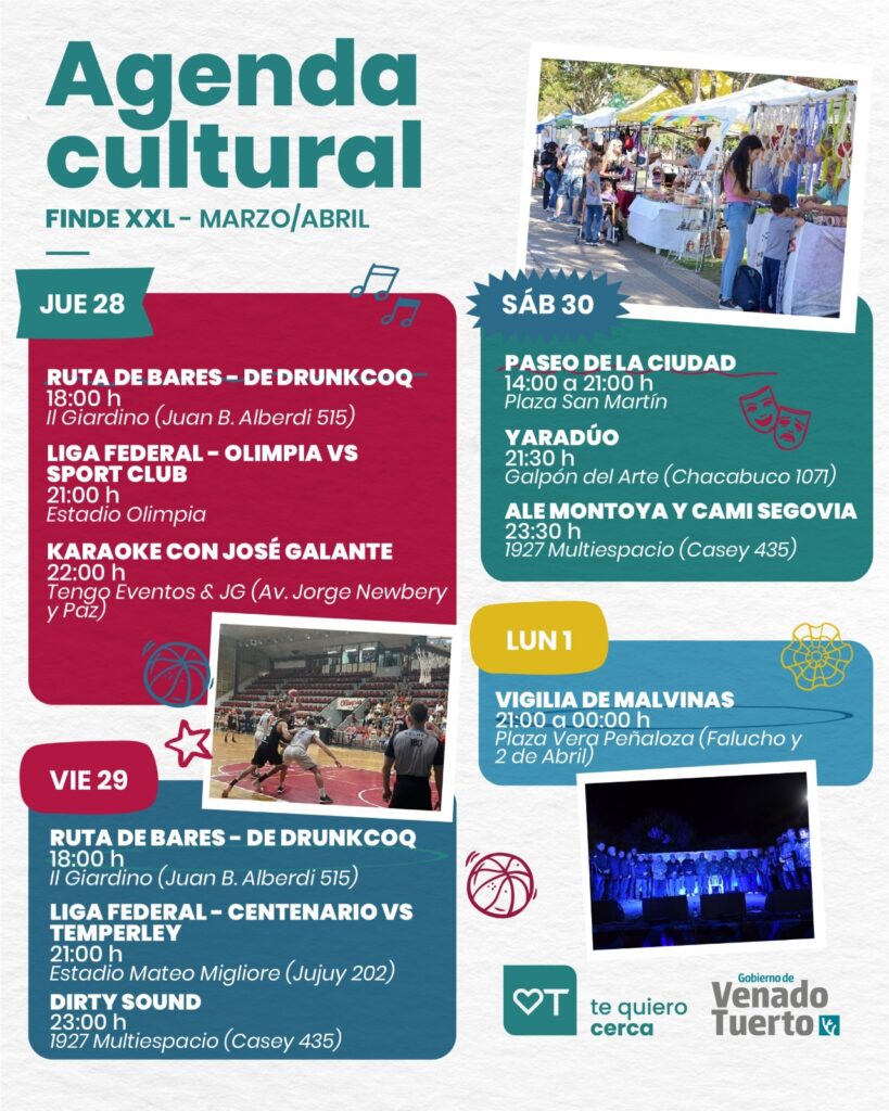 Fin de semana XXL para despedir marzo y recibir abril en la ciudad