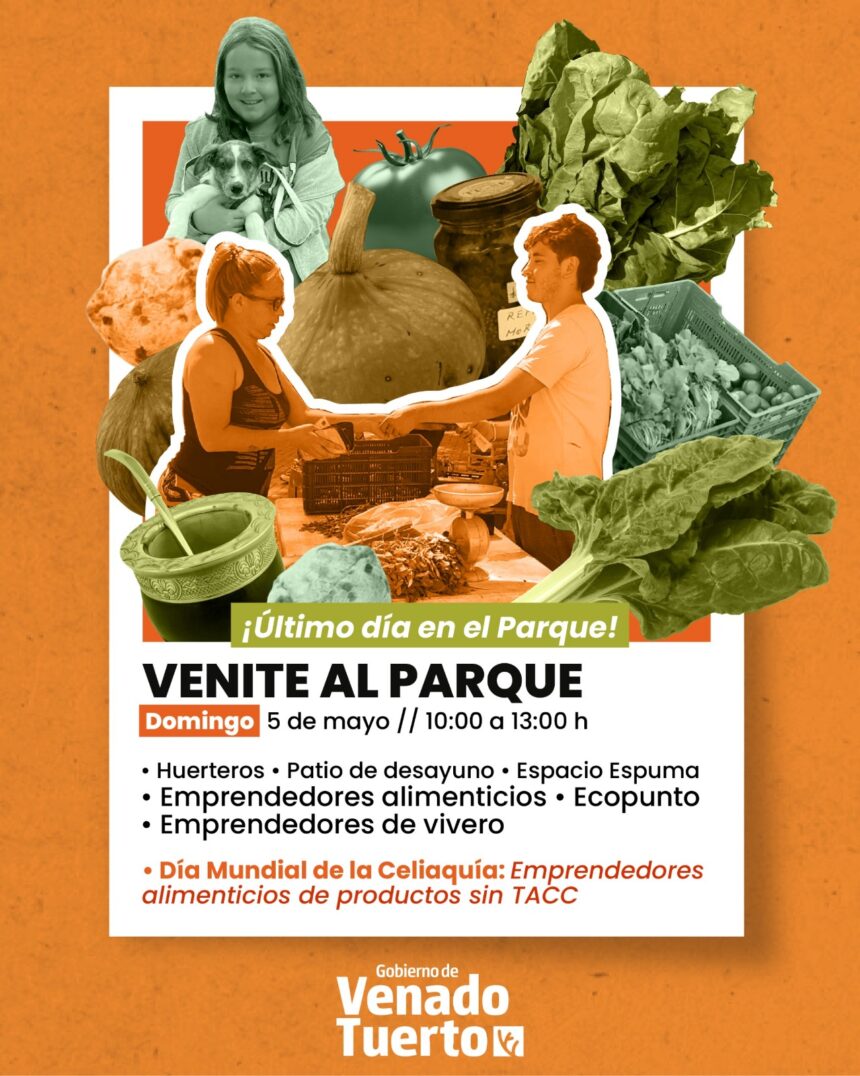 Día Mundial de la Celiaquía en el “Venite al Parque” de este domingo