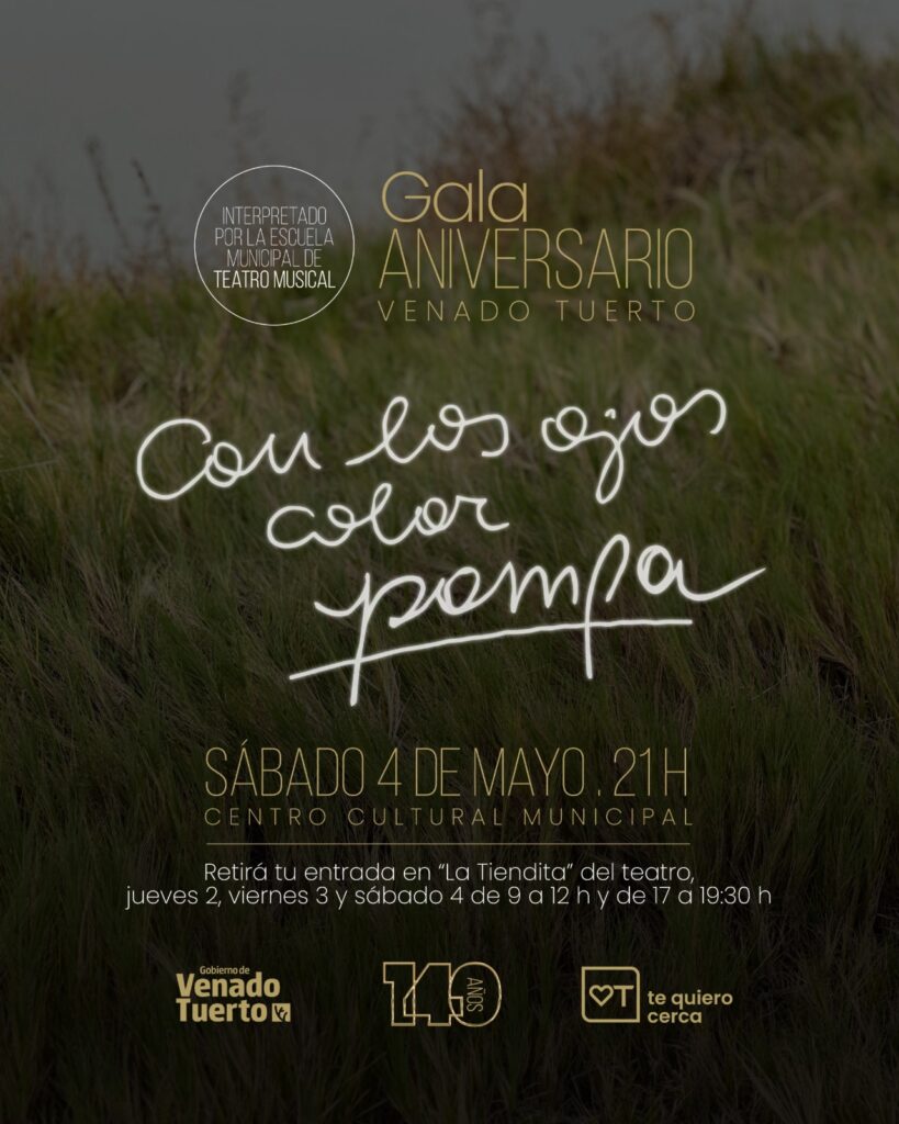 “Con los ojos color pampa”, la propuesta de la Escuela Municipal de Teatro Musical para la Gala Aniversario