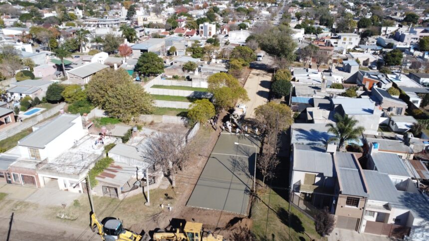 Sigue creciendo la red vial pavimentada en el barrio Norte
